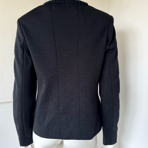 Chanel Uniform Black Blazer Tweed Jacket Sz 40 /M/6 - Picture 3 of 9